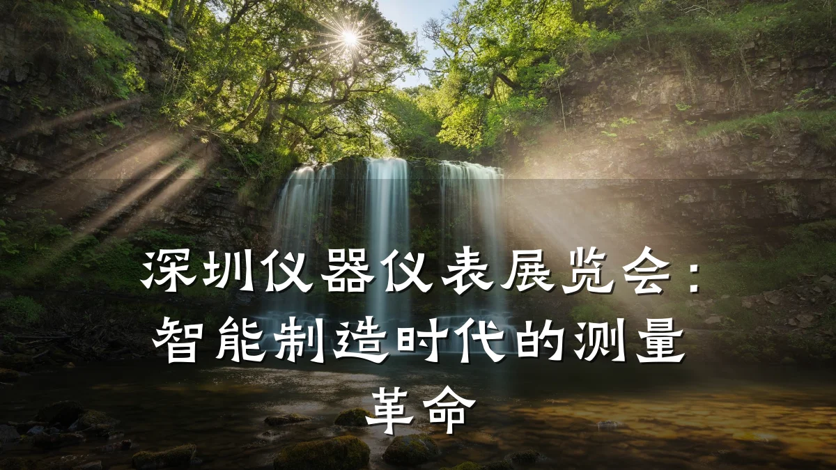 深圳仪器仪表展览会:智能制造时代的测量革命